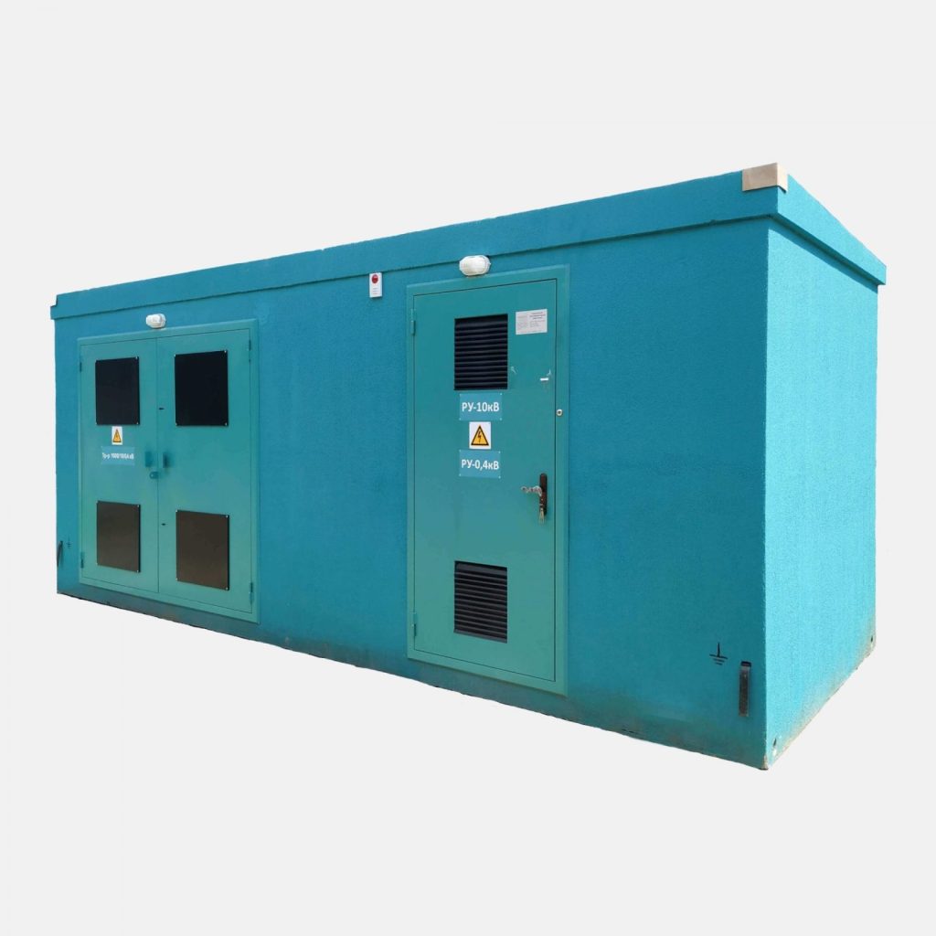 В бетонном корпусе БКТП